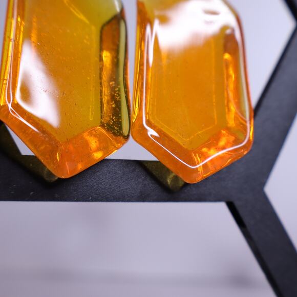 GLASSWEAR STUDIOS Handmade Fantasy Orange Rupee Weights 10g/2.5mm Hangers - Picture 6 of 8